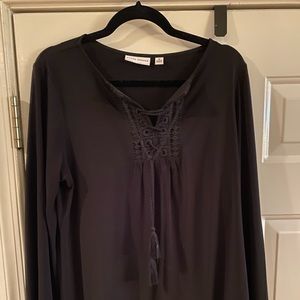 Susan graver liquid knit detailed top, medium